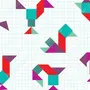 Картинка птицы из треугольников и четырехугольников