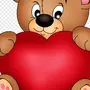 Медведь с сердцем рисунок