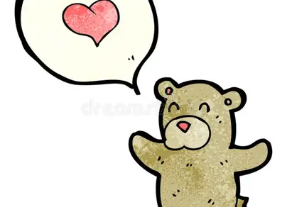 Медведь с сердцем рисунок