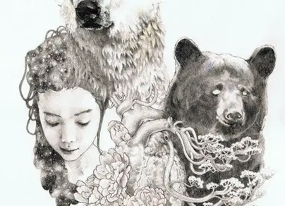 Медведь и девочка картинки