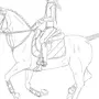 Наездник на лошади рисунок