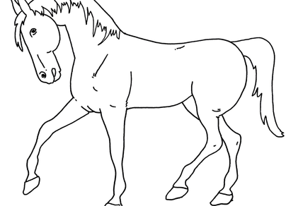 Лошадь простой рисунок для детей