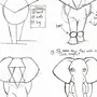 Слон сбоку рисунок
