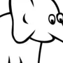 Слон черно белая картинка